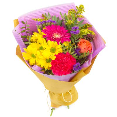 Букет из живых цветов «Солнечные краски»