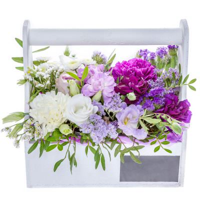 Ящик с цветами «Сиреневый шарм»