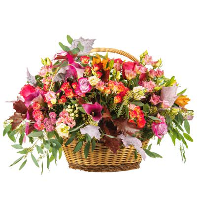 Дизайнерская композиция живых цветов «Цветочный восторг»